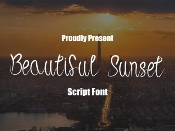 Beautiful Sunset Font for Web Design