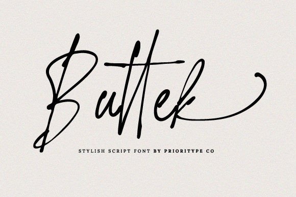 Buttek: A Flowing Font for Creative Campaigns