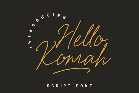 Hello Komah Font: Elegant Script for Craft Projects