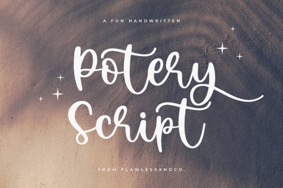 Potery Script: A Cute Handwritten Font