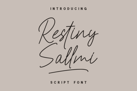 Restiny Sallmi: A Script Font for Editorial Elegance