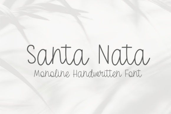 Santa Nata Font: Elegant Script for Editorial Design